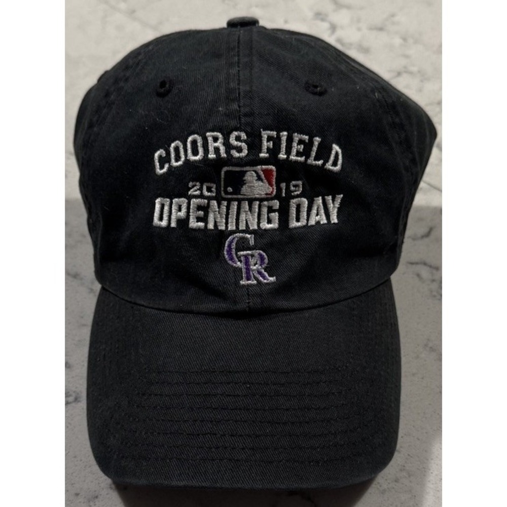 Colorado Rockies Coors Field 2019 Opening Day Baseball Cap Hat OSFA Black